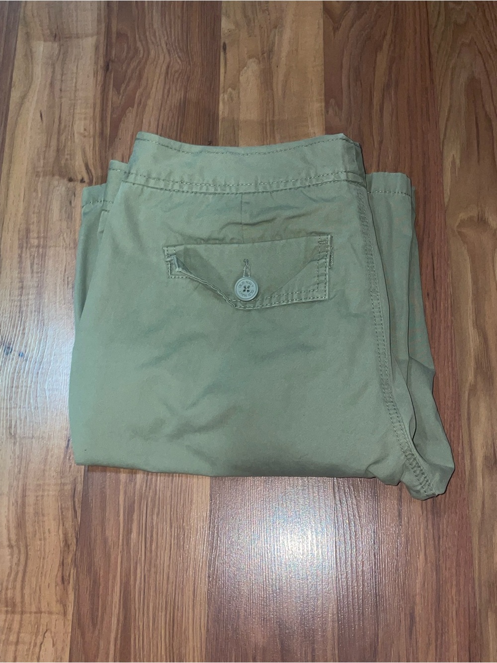 Old Navy Olive Green Chino Pants with Pink Trim